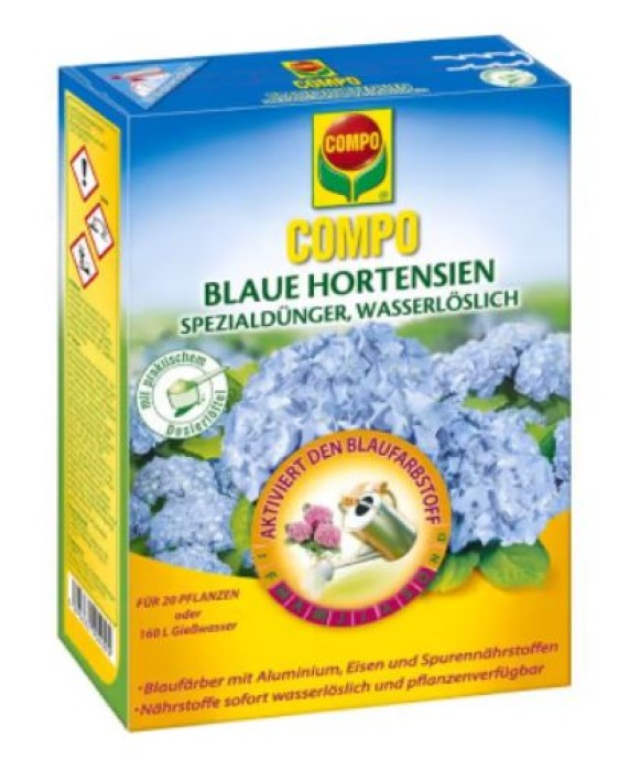 Compo Blaue Hortensien Dünger, Wasserlöslich, Aktivierung des Blaufarbstoffs, 800 g, 12536